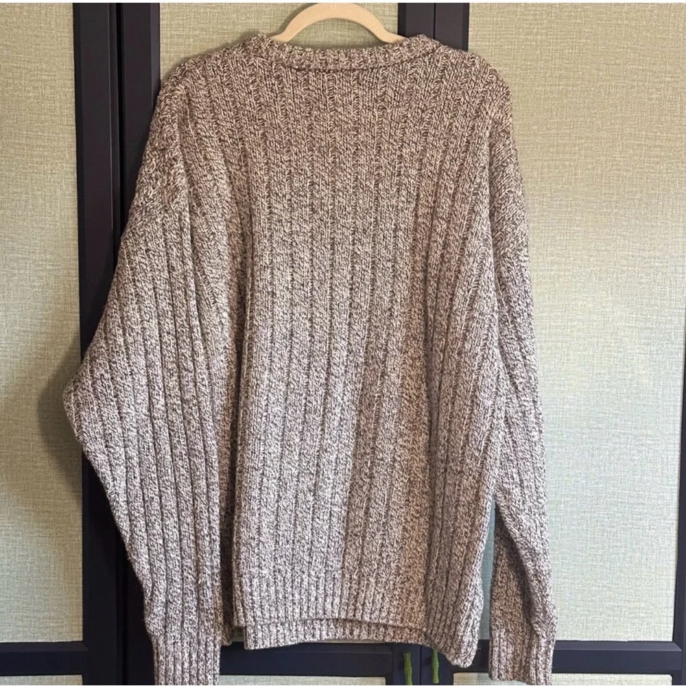 VTG Eddie Bauer Wool Cable Knit Fisherman Sweater, Made in USA, Men’s Size XL - Picture 3 of 6